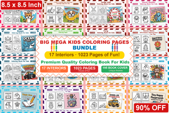 Download 1023 Big Mega Kids Coloring Pages Bundle - Kids coloring pages Collection