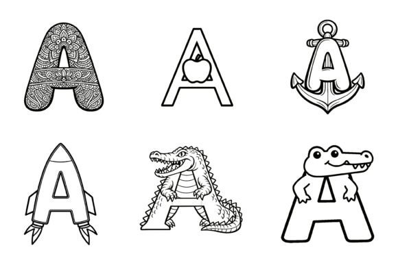Download Letter a Kids Coloring Pages Bundle - Kids coloring pages Collection