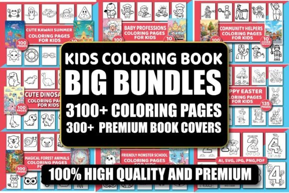 Download 3100+ Kids Coloring Pages Mega Bundle - Kids coloring pages Collection