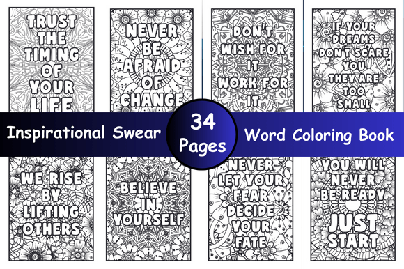 Download Adult Inspirational Word Coloring Book - Inspirational word coloring book Collection
